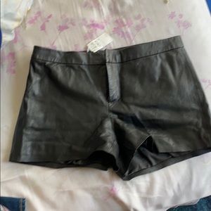 Leather shorts